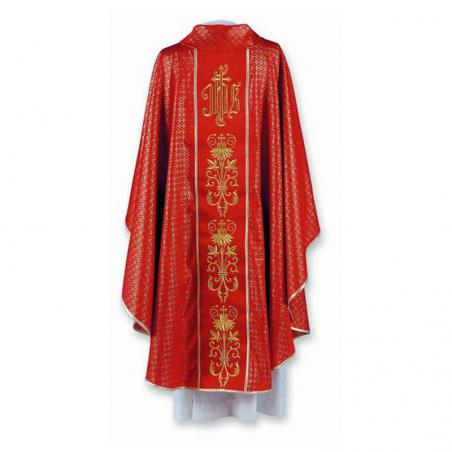 Casulla Damasco Cruz Oro Rojo