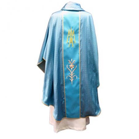 Casulla Damasco Color Azul. Ref: 201