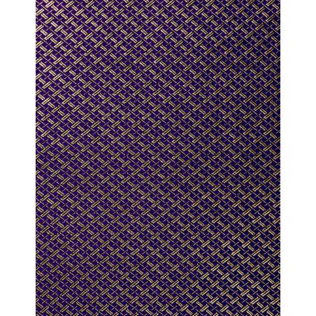 TEJIDO BROCADO PAJA ORO MORADO
