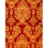 TEJIDO BROCADO SAN SATIRO ORO COLOR ROJO